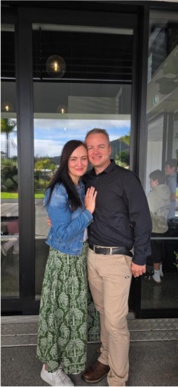 Anelia and her husband in New Zealand